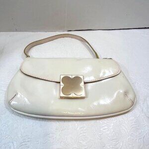 Liz Claiborne Mini Purse Handbag Clutch Off-White 10"x5.5"